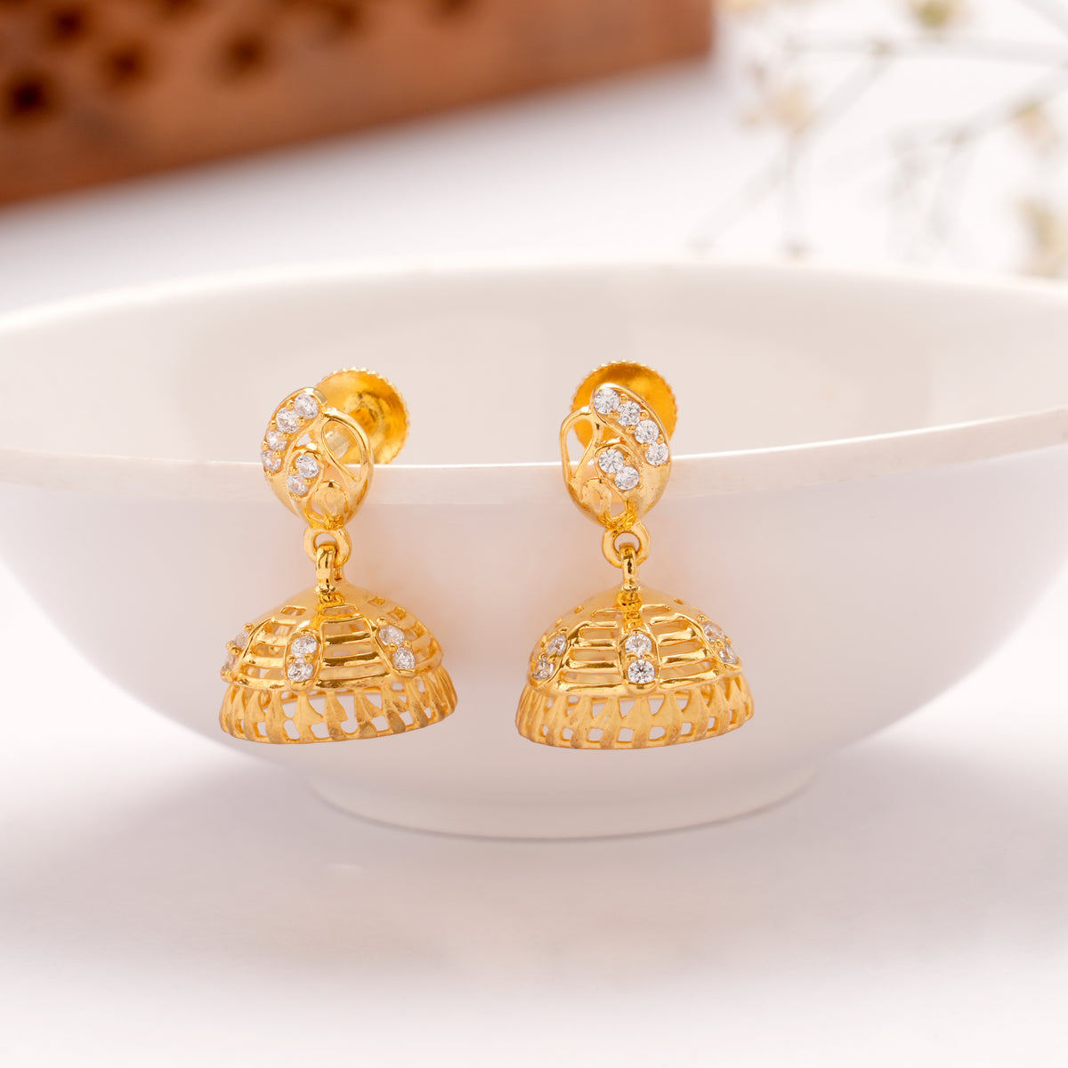 Traditional Bell Shape Gold Plated Jhumkas