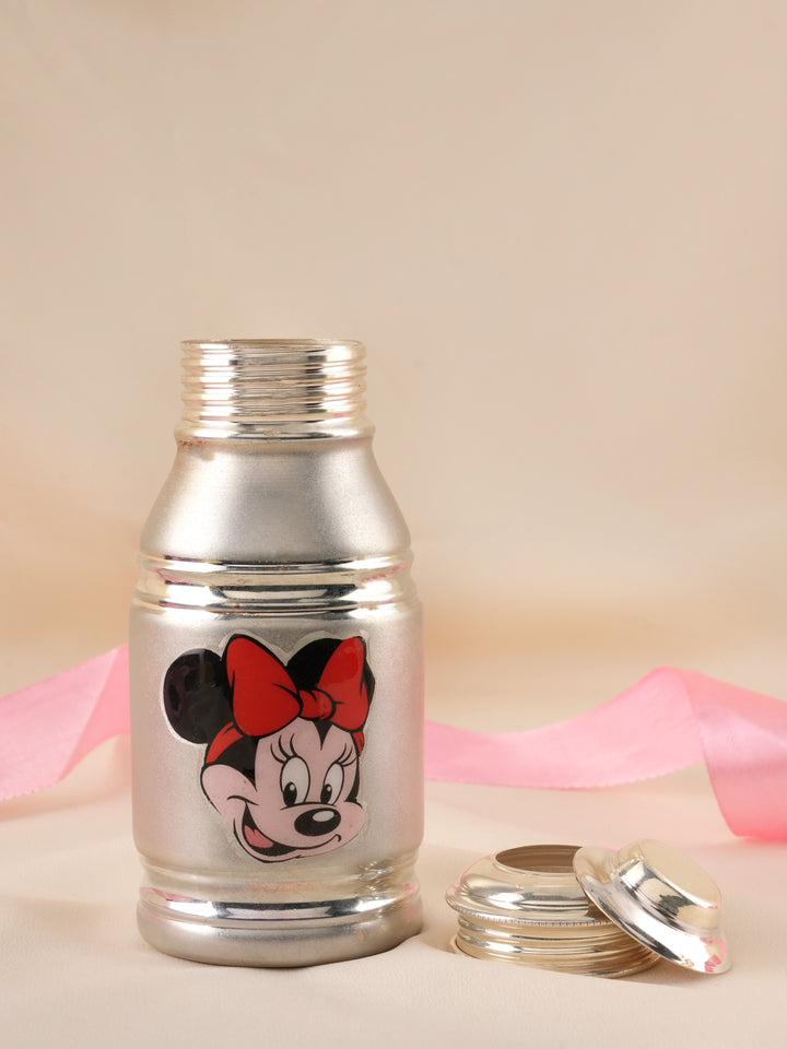 Minnie Charm Crafted in Silver Feeding Bottle