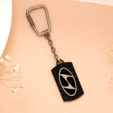 Hyundai Car Silver Keychain