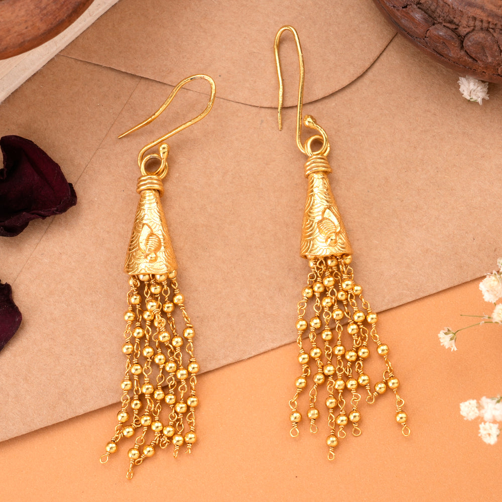 Modern Fancy Cone Dangle Earring