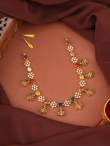 Multi Colour Stone with Lakshmi Necklace