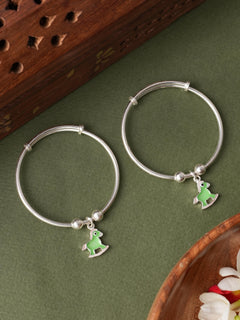 Wooden Horse Charm Baby Bangles