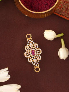 Traditional Ruby with White Stone Mugappu