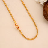 Single Emerald Silver Lakshmi Mugappu Chain
