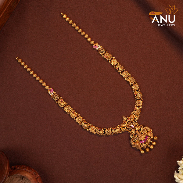 Antique Lakshmi Peacock Ruby Gold Haram