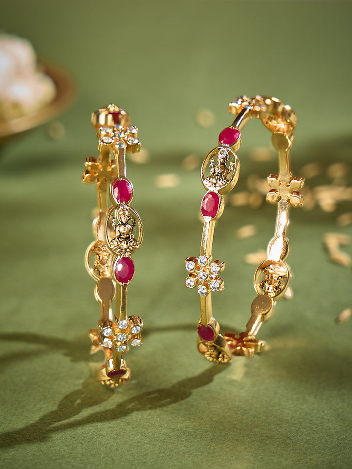 Traditional Lakshmi Ruby Bangle