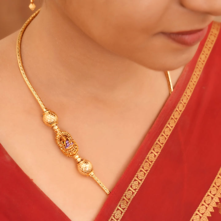 Traditional Silver Lakshmi Mugappu Chain