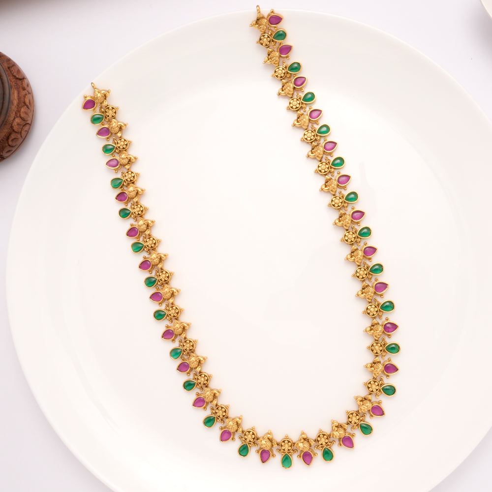 Emerald with Green Stone Tear Drops Golden Haram