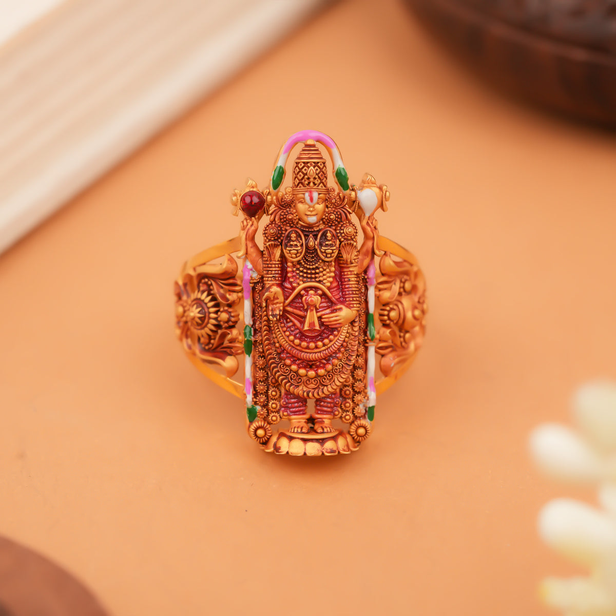 Sacred Lord Balaji Gold Men’s Ring