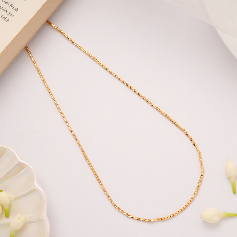 Minimal Wheat Design Link Golden Chain