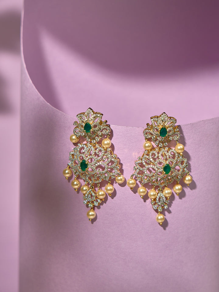 Stunning Swarovski Emerald Earring