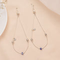 Ball Design Evil Eye Silver Anklet