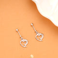 Classic Heart Dolphin Curve Silver Koppu Earrings