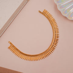 Traditional South Indian Style Gold Mullai Poo Necklace