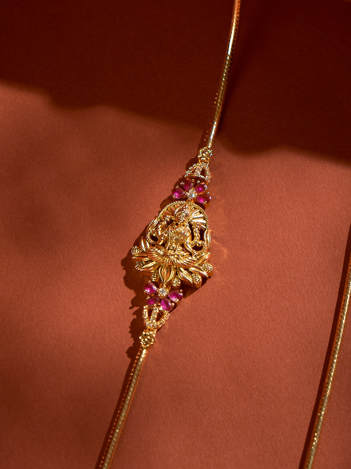 Lakshmi  Ruby Glow Mugappu Chain