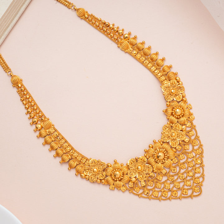 Designer Trendy Floral Gold Haram