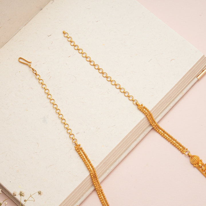 Designer Trendy Floral Gold Haram