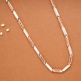 Double Tone Link Design Silver Men’s Chain