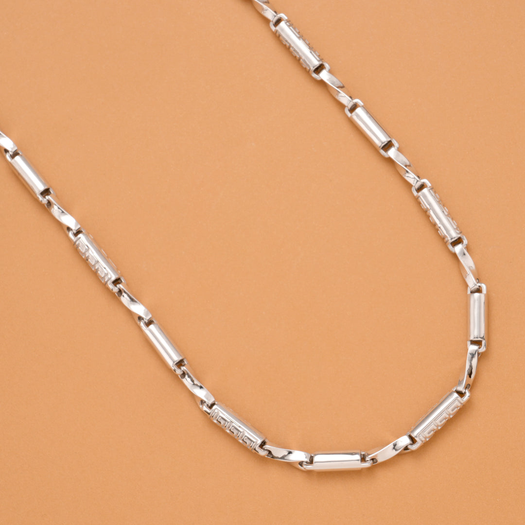 Modern Cylinder Link Silver for Men