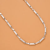 Modern Cylinder Link Silver for Men