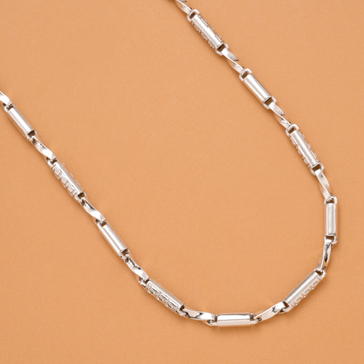 Modern Cylinder Link Silver for Men