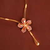Gold Flower Pendant Necklace