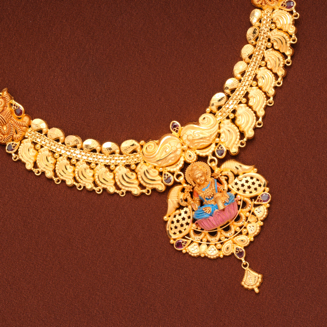 Mahalakshmi Blessing Bridal Gold Necklace