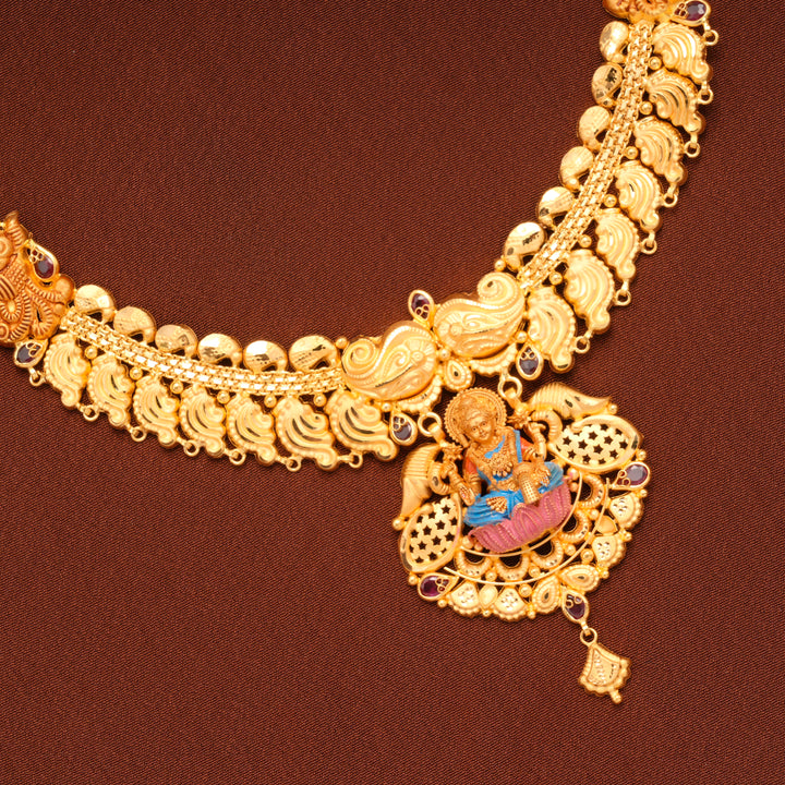 Mahalakshmi Blessing Bridal Gold Necklace