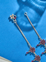 Graceful Lotus Drops Antique Anklet