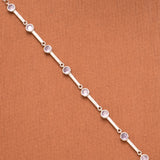 Fancy Stone Silver Women’s Bracelet