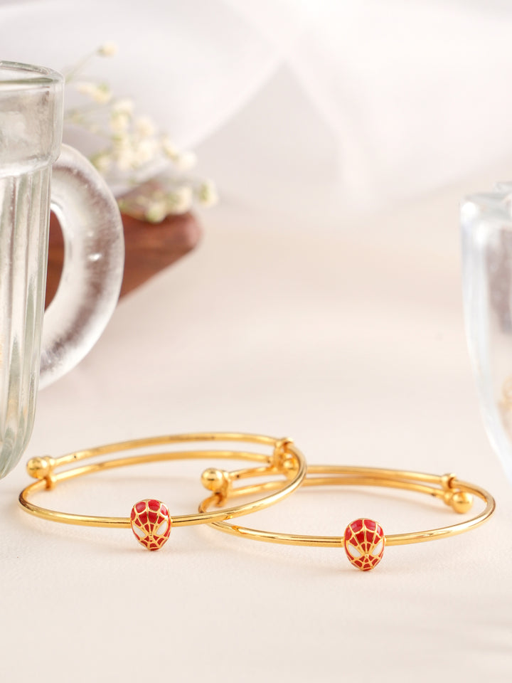 Spiderman Stretch Fit Gold Bangle for Kids