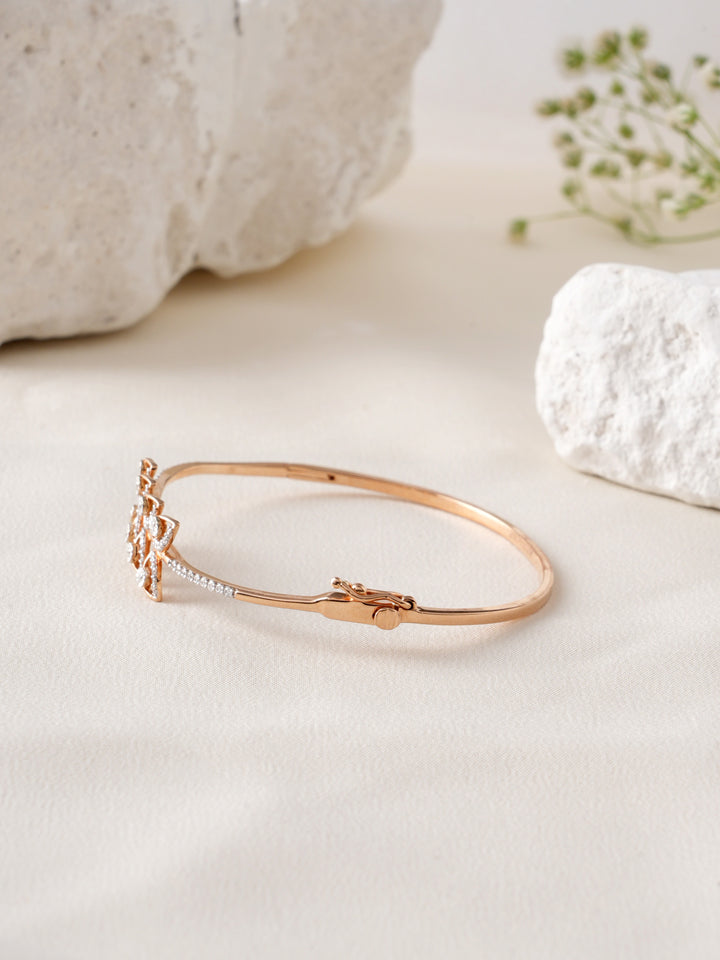 Grecian Leaf Diamond Kada