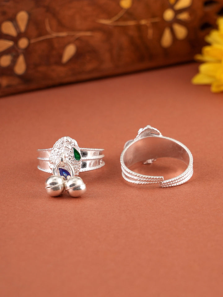 Classic Tri Muthu Drop Silver Metti
