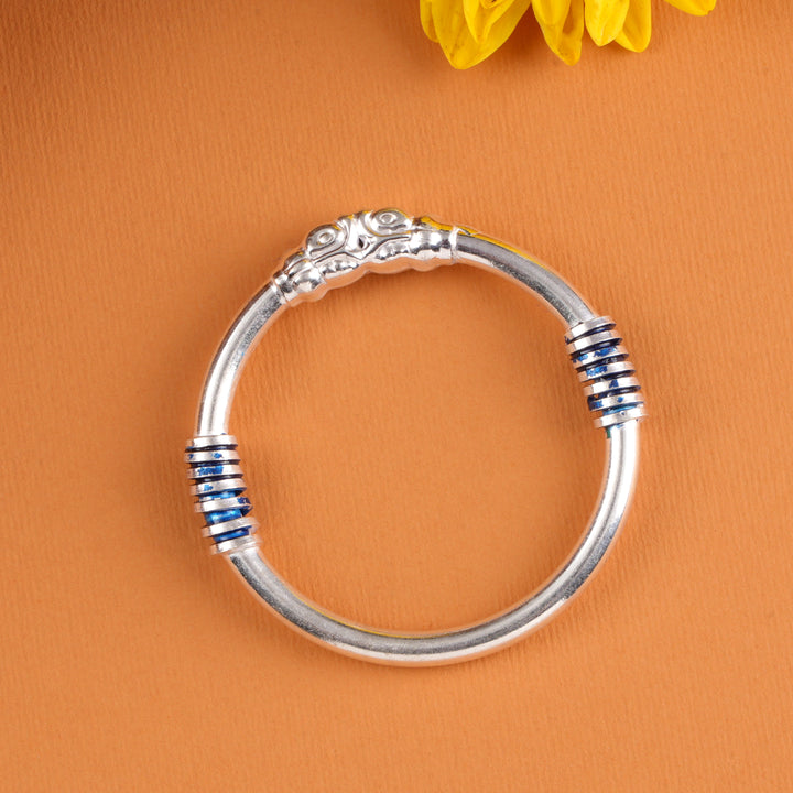 Traditional Yazhi Design Silver Bangle