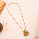 Golden Goddess Lakshmi Pendant Necklace Set