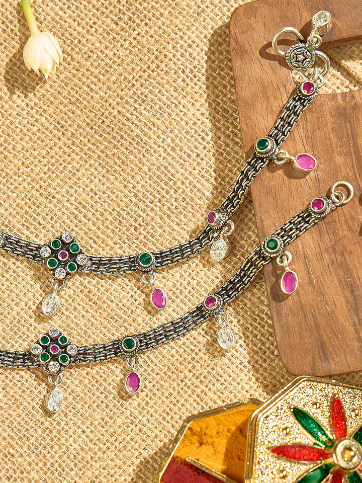Pink Drop Antique Anklet