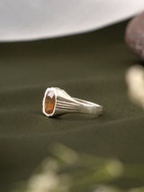 Minimalistic Yellow Sapphire Silver Ring