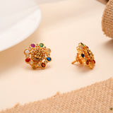 Classic Regal Navaratna Lakshmi Golden Stud