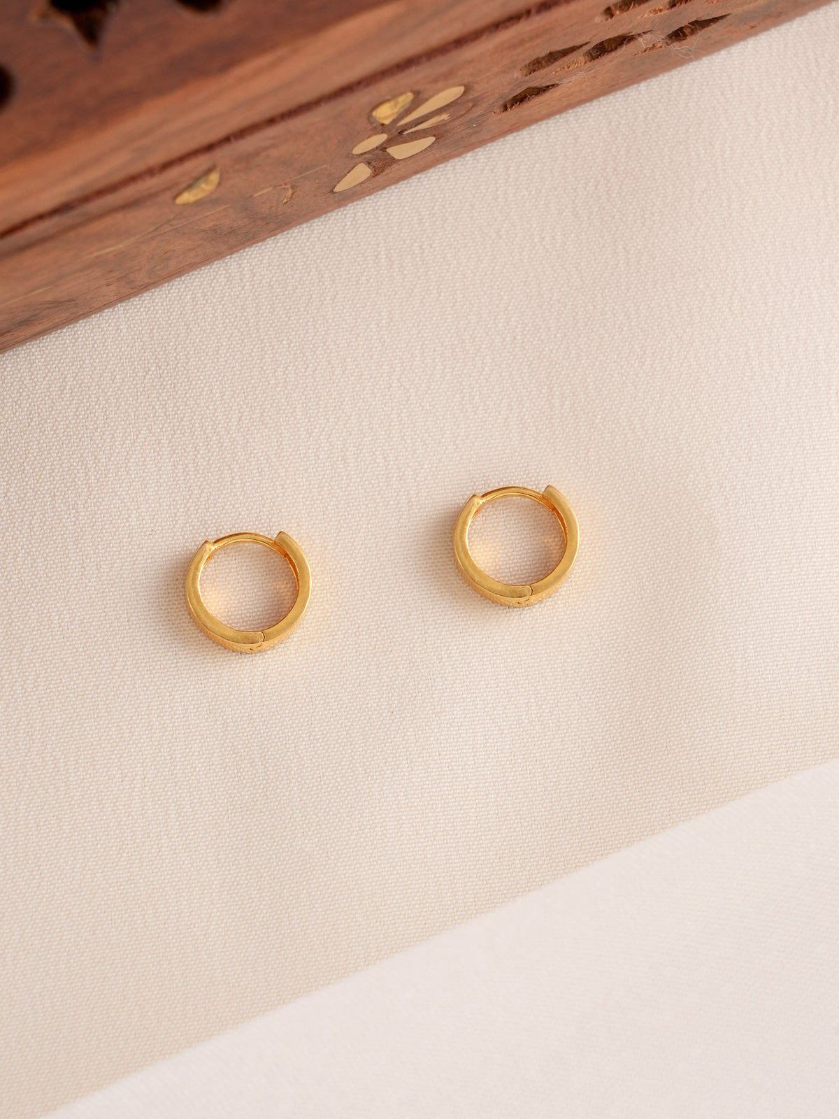 Classic Gold Huggie Hoop Earrings