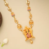 Goddess Lakshmi Temple Design Golden Necklace