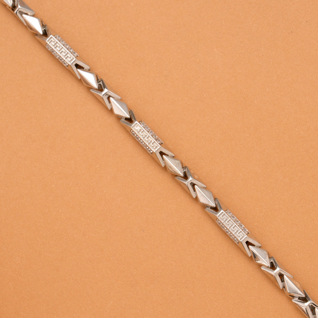 Kite Style Men’s Silver Bracelet