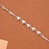 Cute Heart Whisper Silver Bracelet