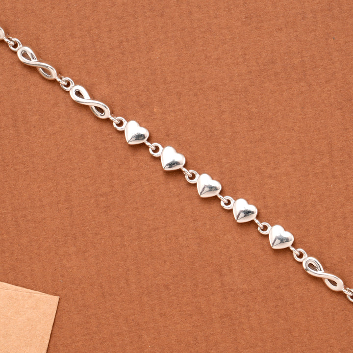 Cute Heart Whisper Silver Bracelet