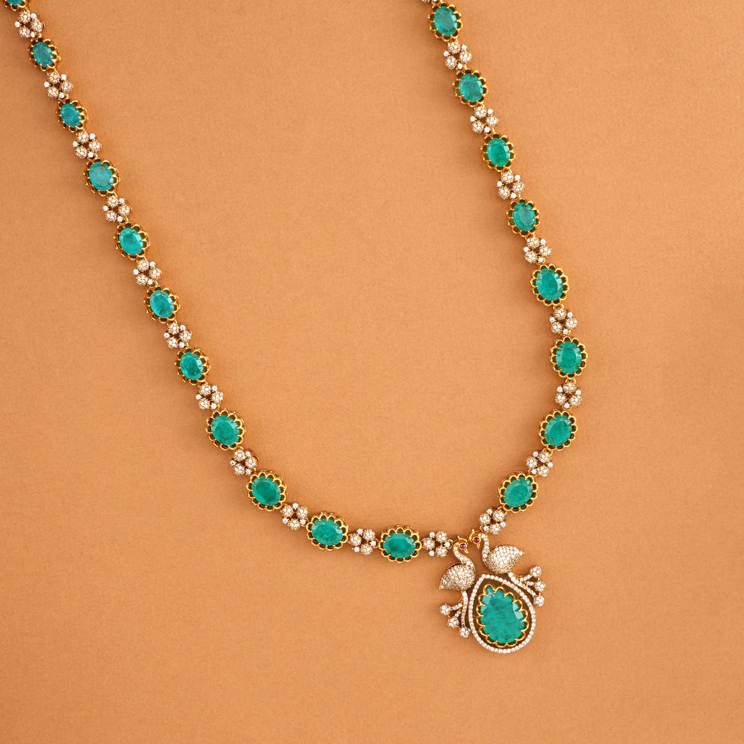 Floral Design Swarovski with Emerald Haram