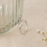 Casual Silver Love Baby Ring