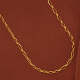 Classic Sculpted Oval Link Gold Chain for Women