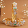 Oval Shape Emerald Swarovski Bangle