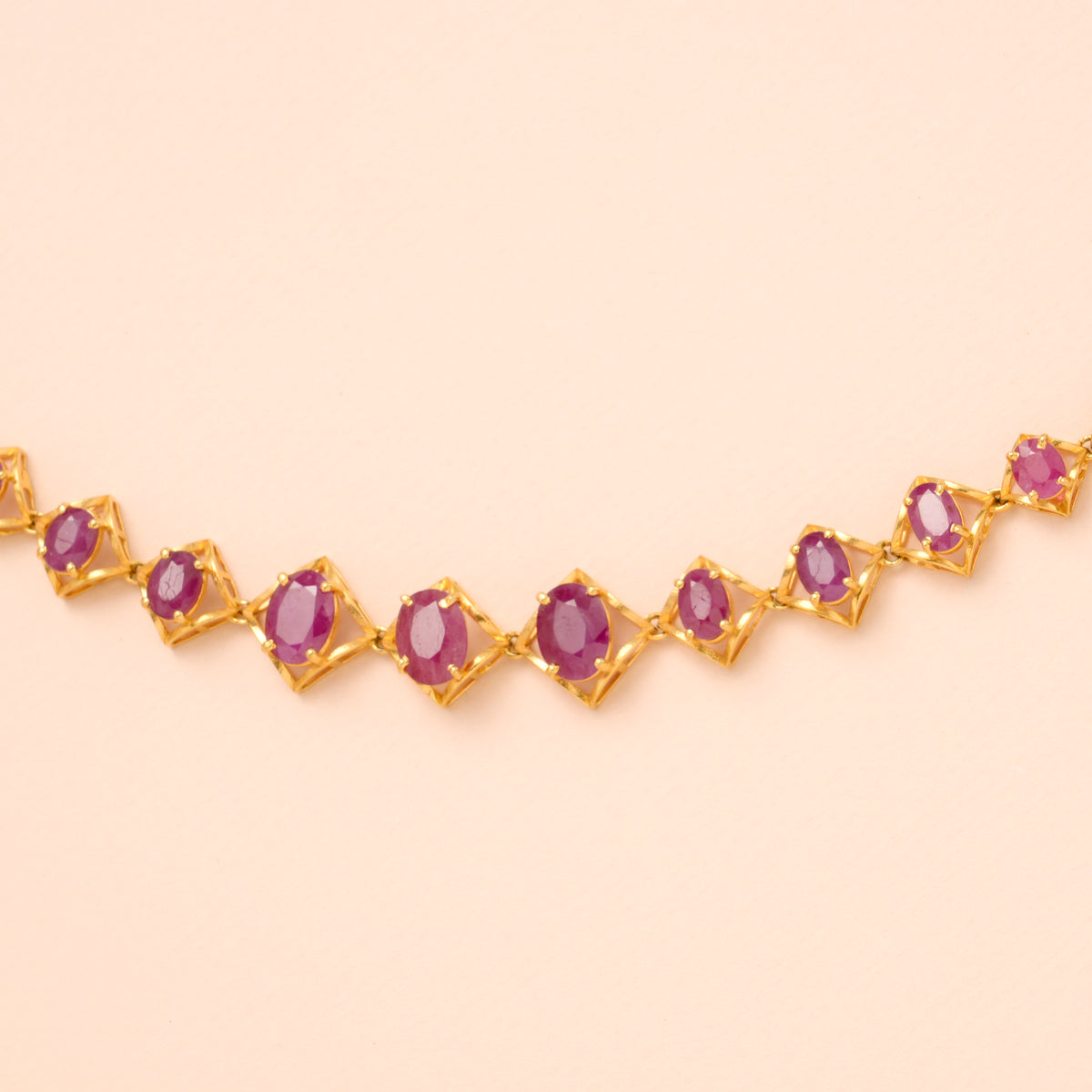 Authentic Ruby Stone Gold Bracelet for Women