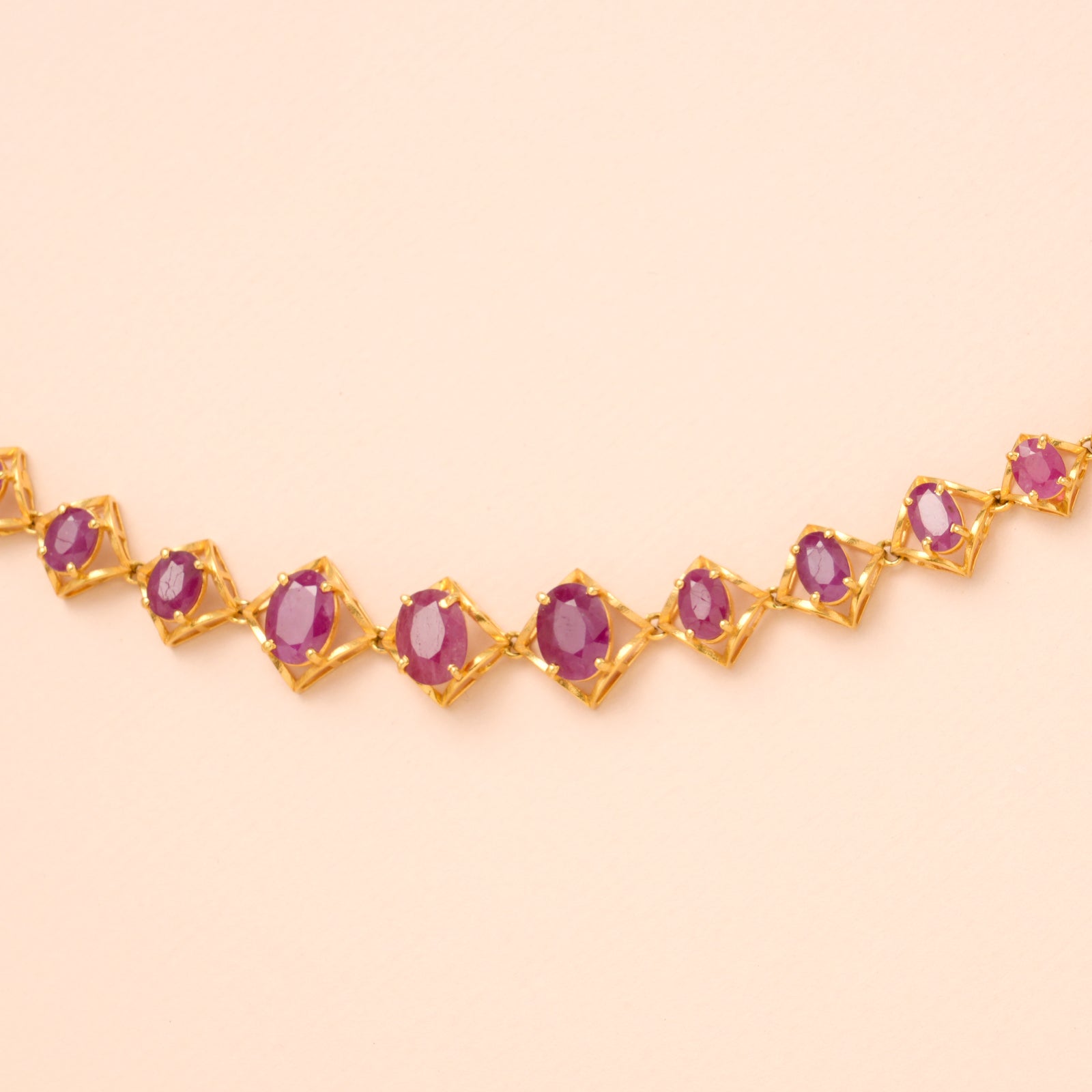 Authentic Ruby Stone Gold Bracelet for Women