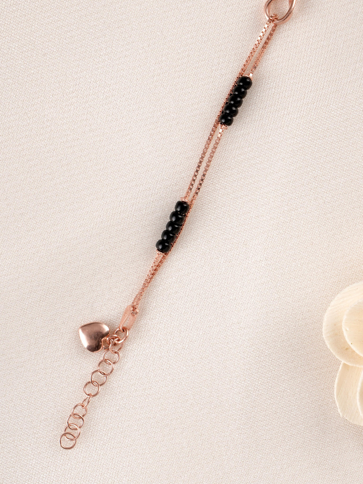 Rose Gold Infinity Mangalsutra Bracelet